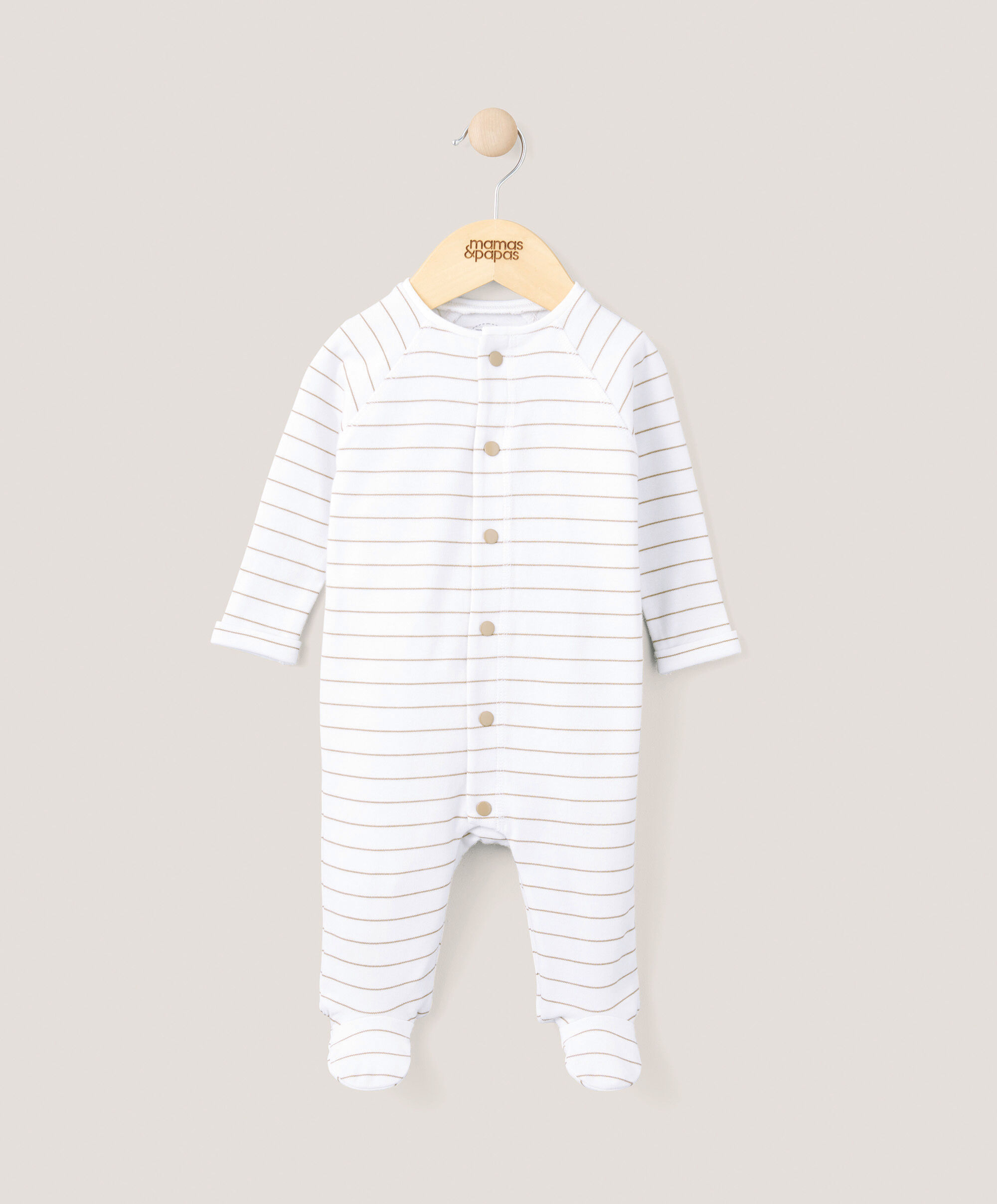 Stripe Sleepsuit - Toffee