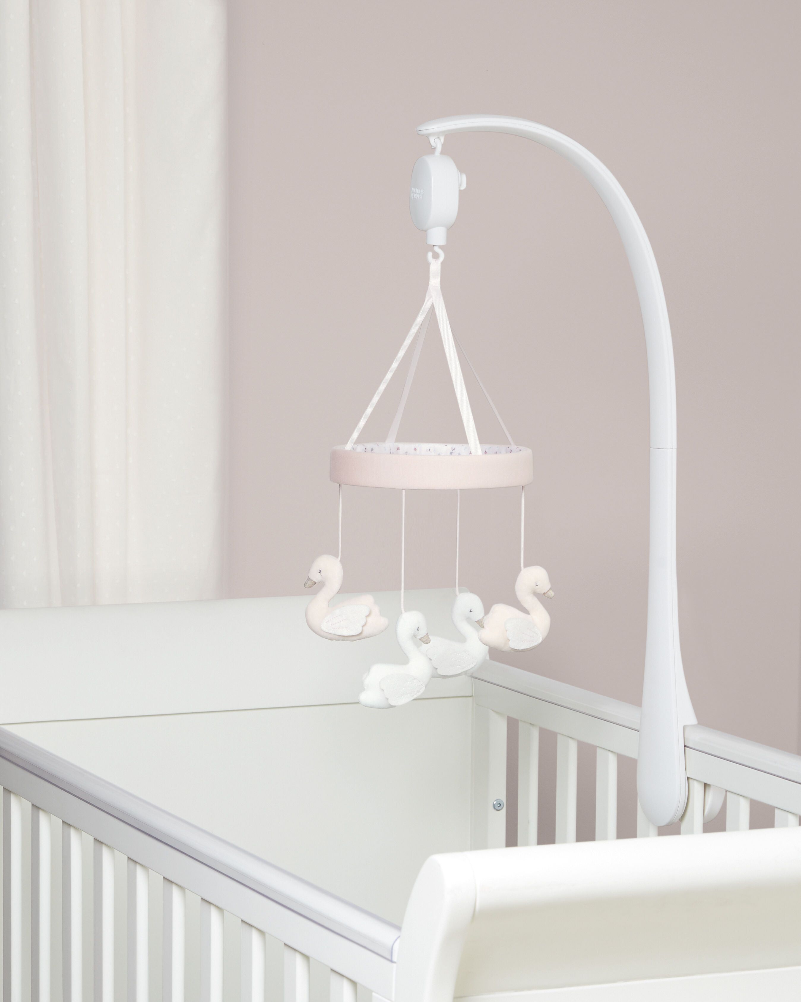 Welcome to the World Floral Musical Mobile - Pink & White