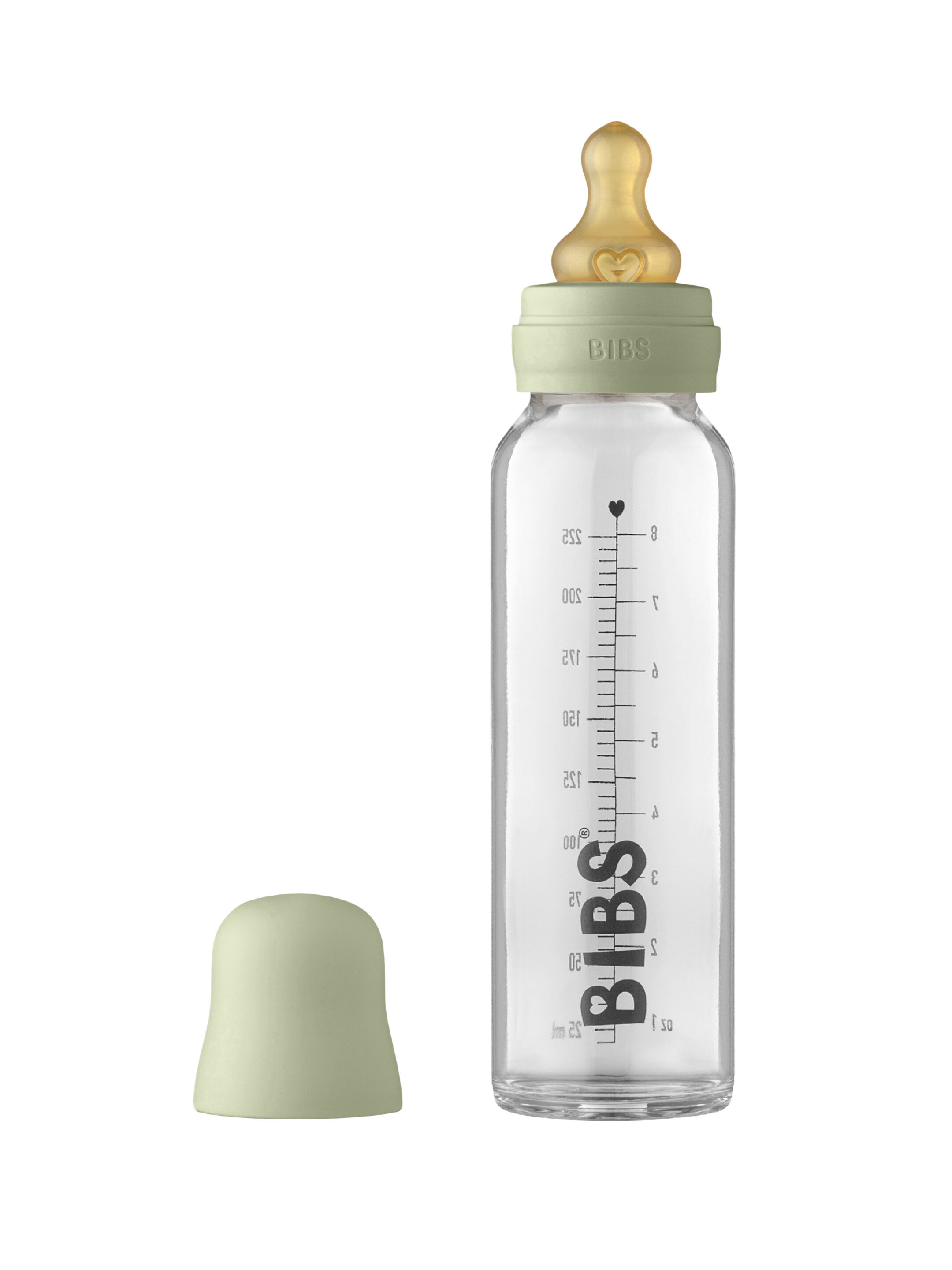 Bibs Baby Glass Bottle - Sage (225ml) 