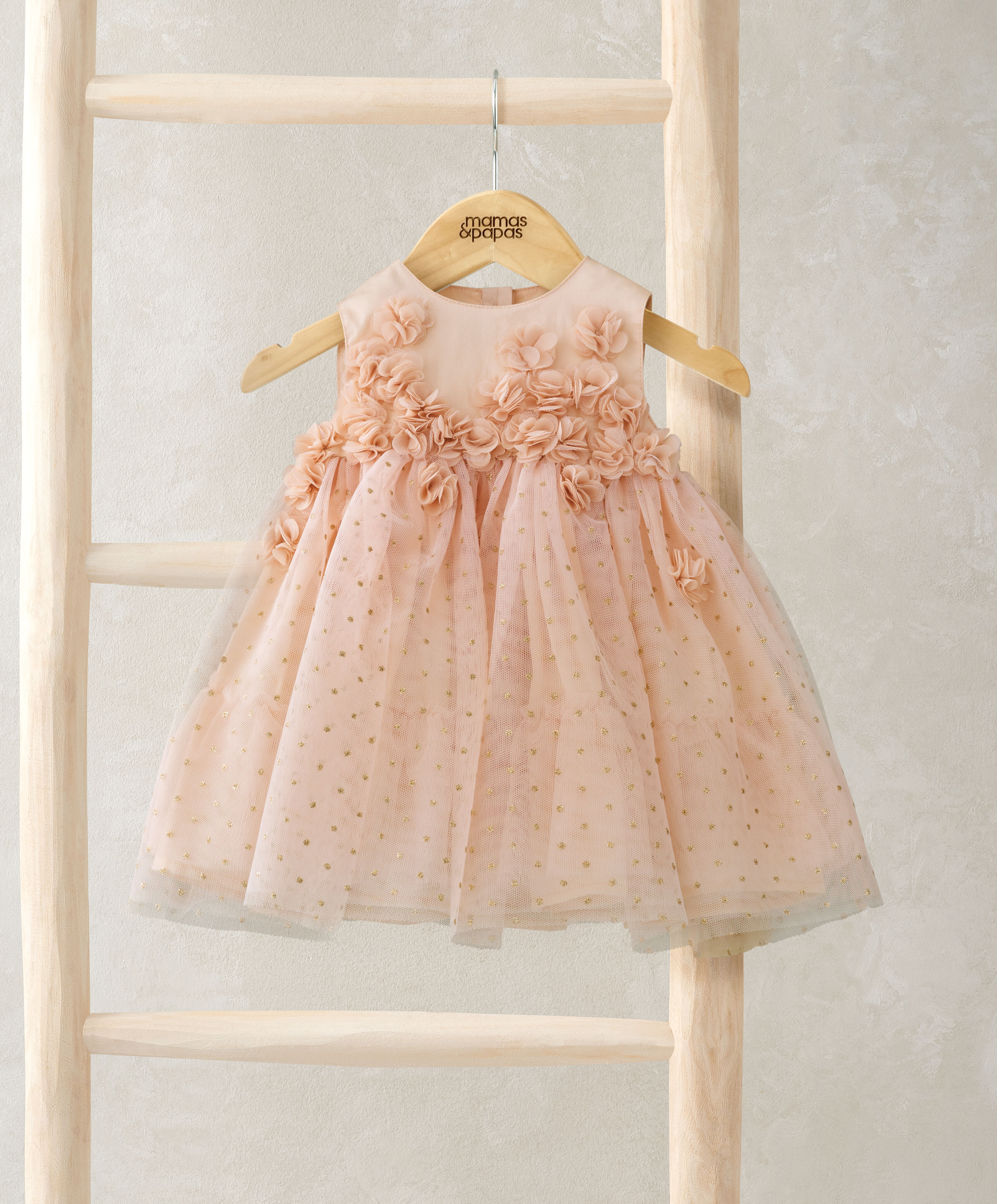 Pink 3D Flower Dress