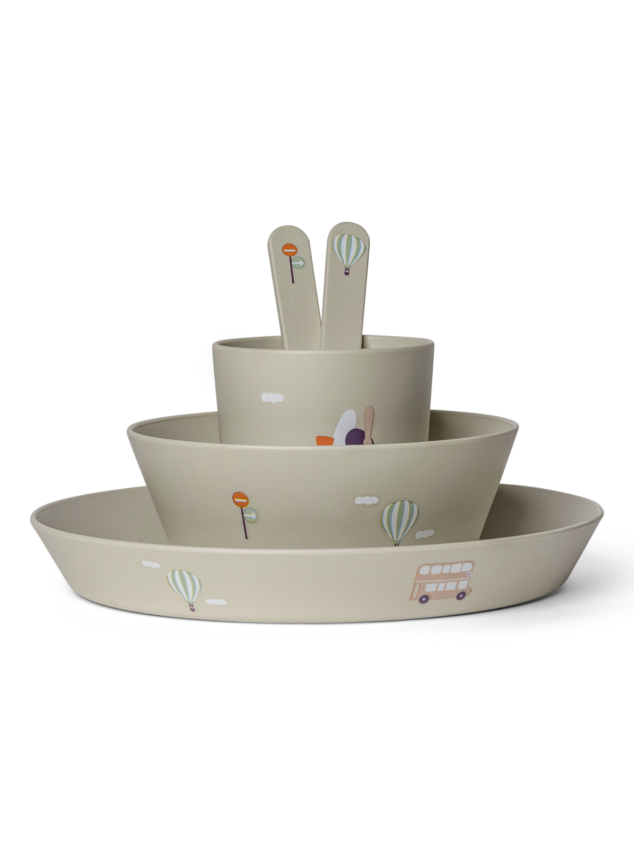 Citron Bio Based Tableware Set - Vehicles