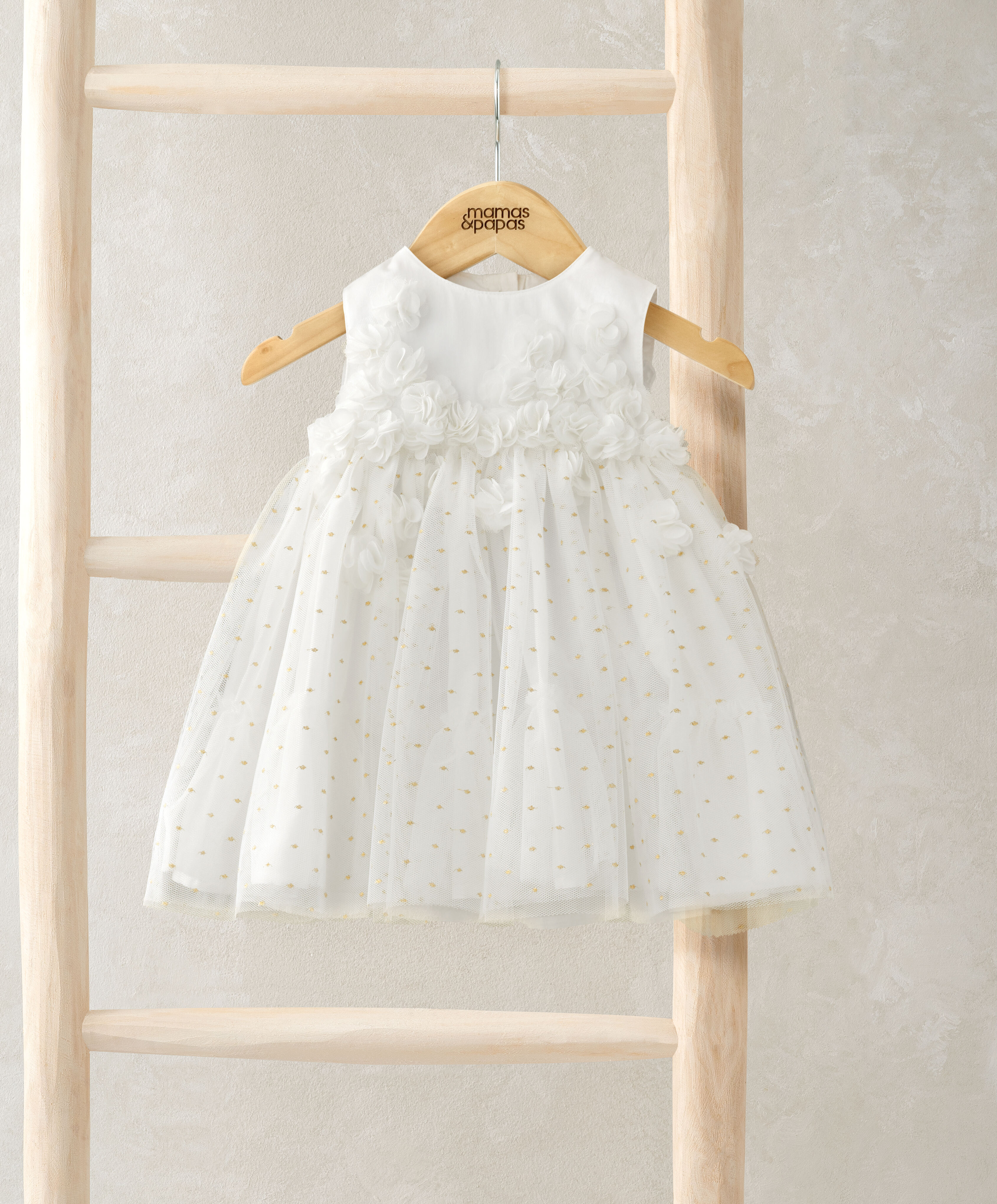 3D Scattered Flower Dress